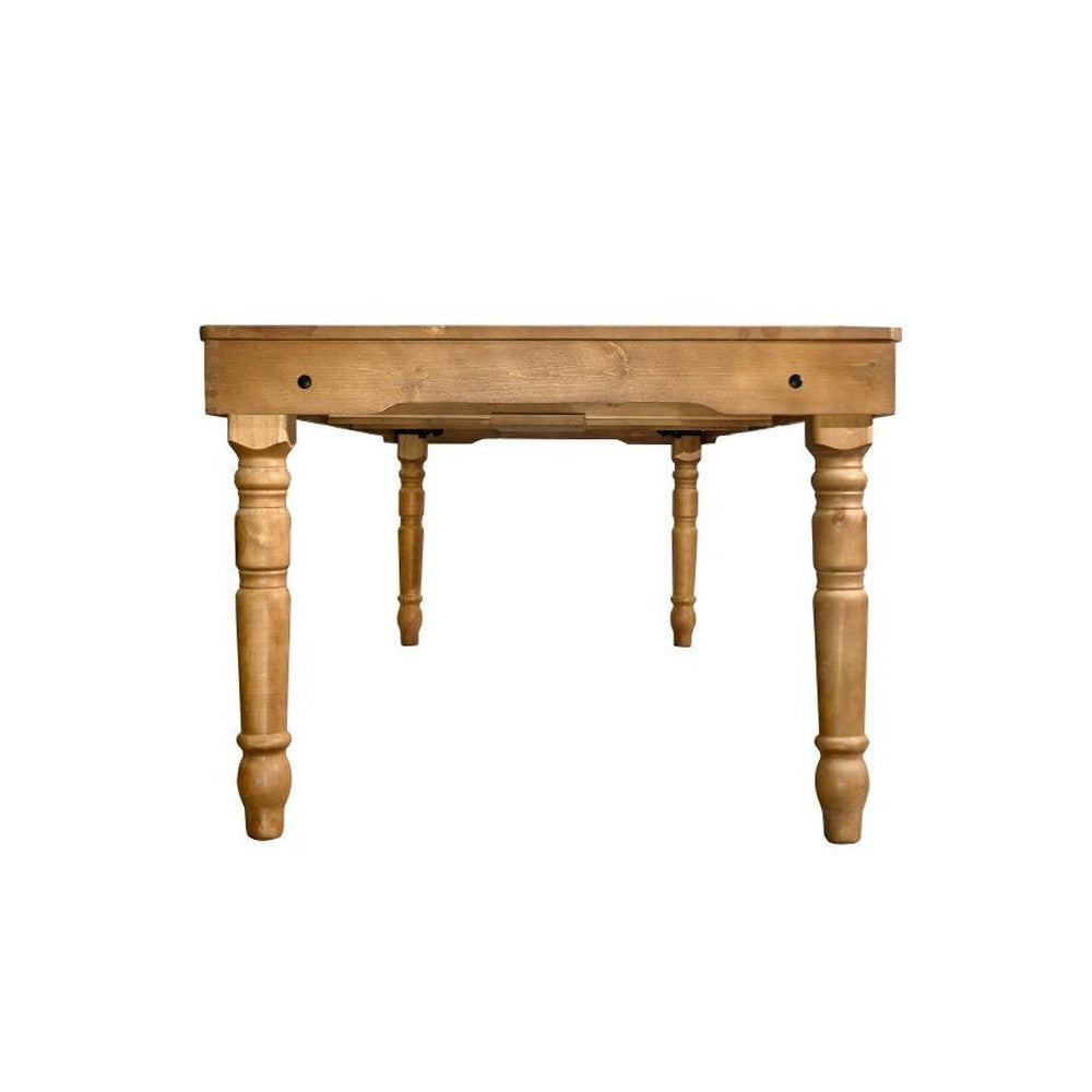 Rustic Solid Pine Removable Straight Leg Farm Table