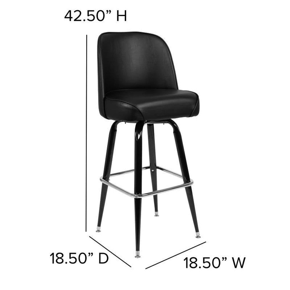 James Metal Barstool with Swivel Bucket Seat