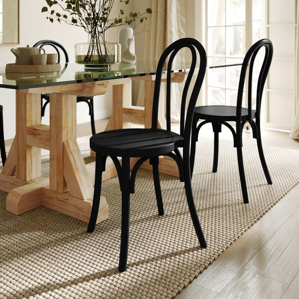 Betsy Commercial Grade Thonet Style Solid Wood Stackable Dining Chair