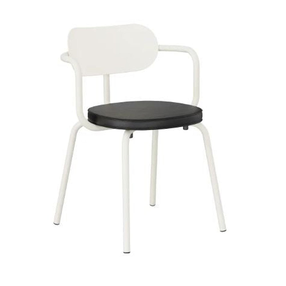 Stelo Outdoor Metal Stackable Dining Arm Chair