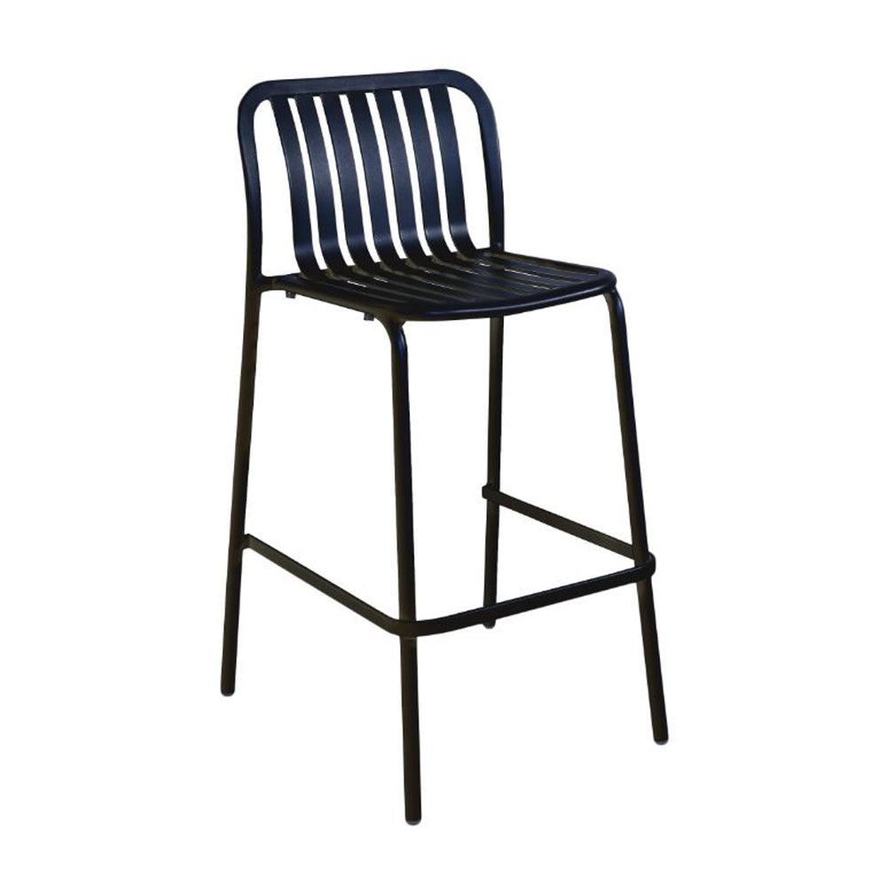 Key West Outdoor Vertical Slat Stacking Bar Stool