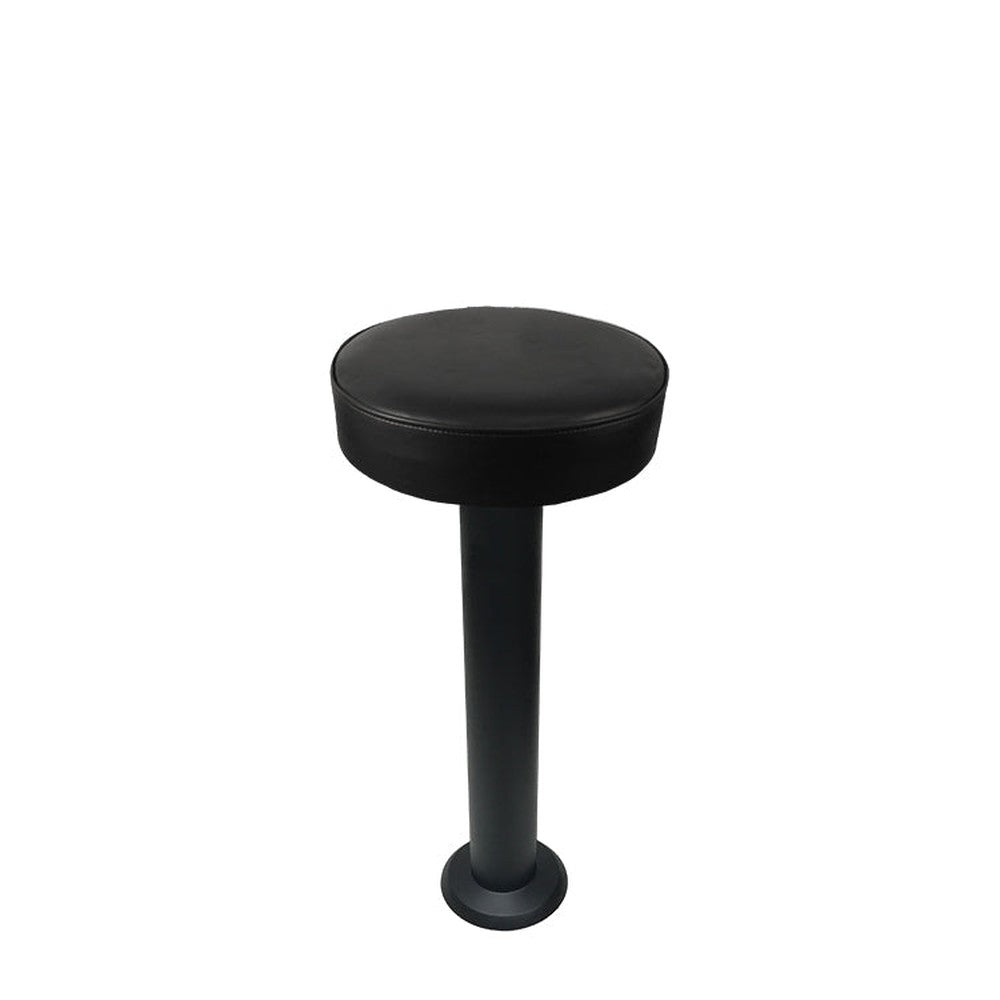 Vinyl Upholstered Bolt Down Pedestal Bar Stools