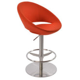 Crescent Piston Bar Stool with Full Footrest