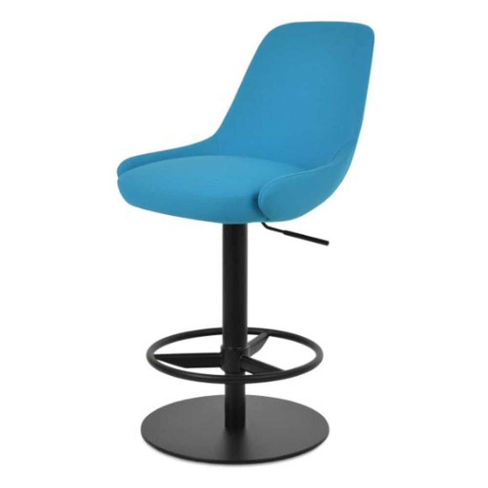 Gazel Piston Bar Stool with Full Footrest