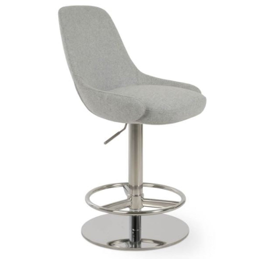 Gazel Piston Bar Stool with Full Footrest