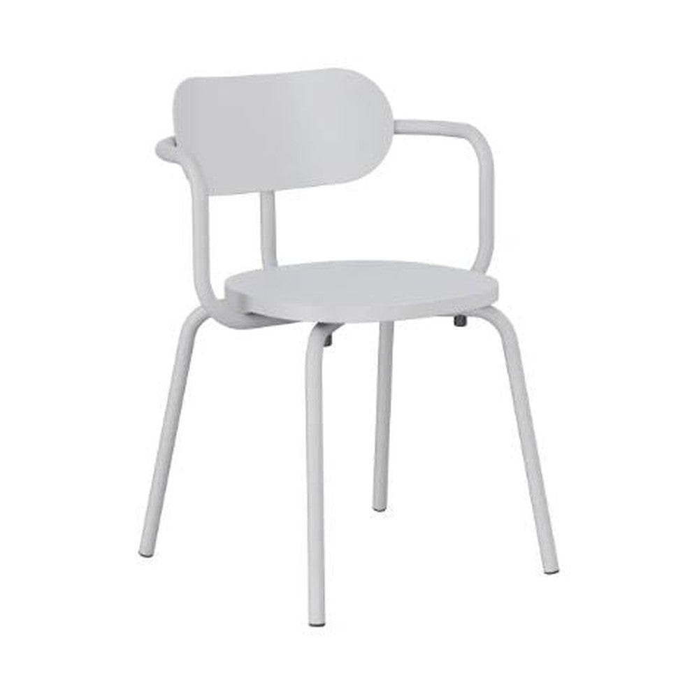 Stelo Outdoor Metal Stackable Dining Arm Chair