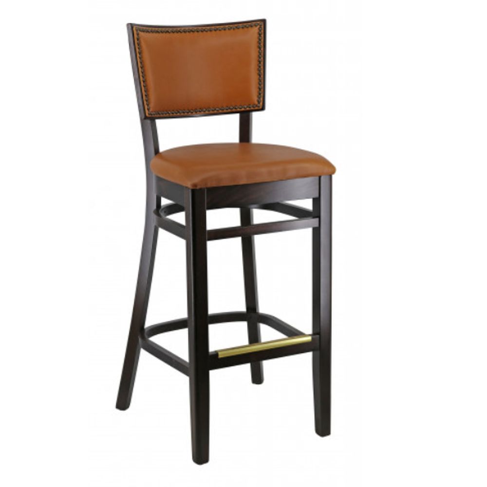 Elton Fully Upholstered Wood Bar Stool