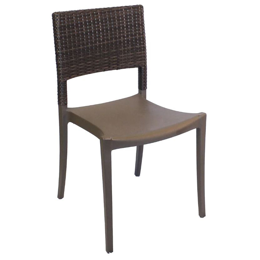 Java Outdoor Wicker and Resin Side Chair