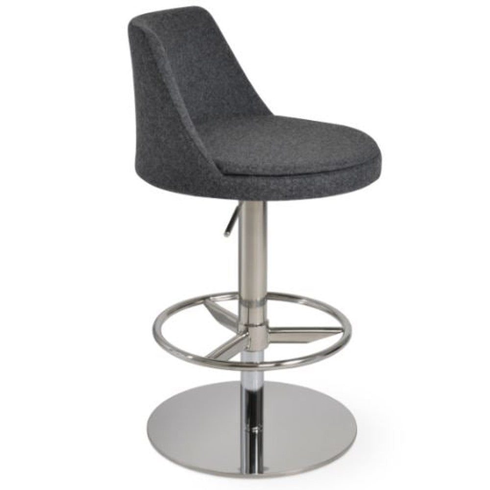 Martini Piston Bar Stool with Full Footrest