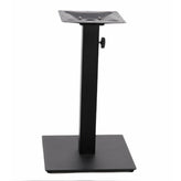 Outdoor Black Powder Coated Steel Square Table Base with Umbrella Hole