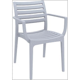 artemis outdoor dining arm chair white isp011 whi