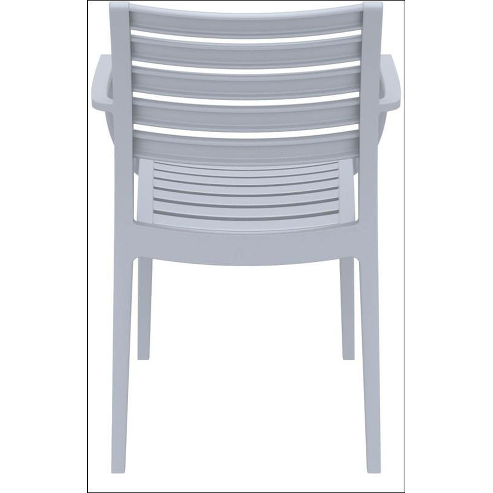 artemis outdoor dining arm chair white isp011 whi