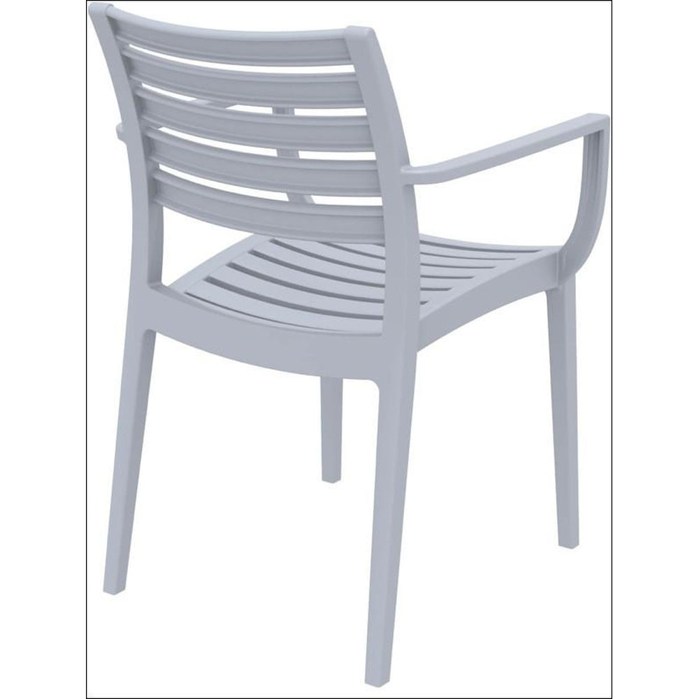 artemis outdoor dining arm chair white isp011 whi