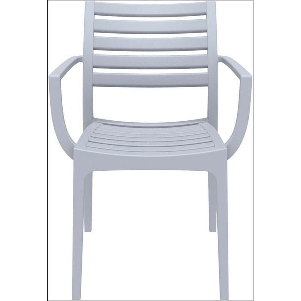 artemis outdoor dining arm chair white isp011 whi