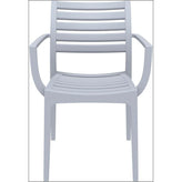 artemis outdoor dining arm chair white isp011 whi