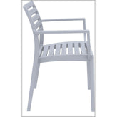 artemis outdoor dining arm chair white isp011 whi