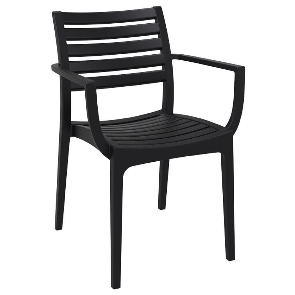 artemis outdoor dining arm chair white isp011 whi