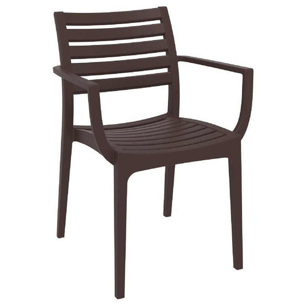 artemis outdoor dining arm chair white isp011 whi