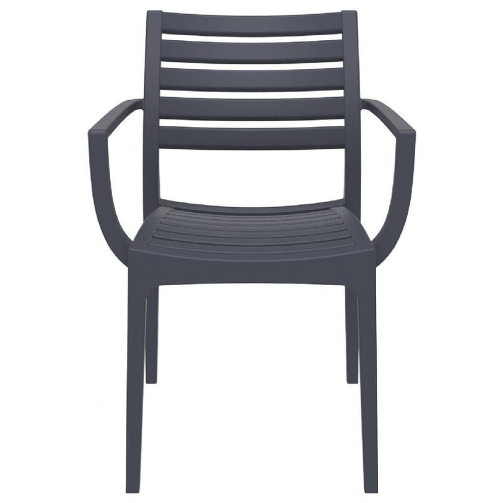 artemis outdoor dining arm chair white isp011 whi