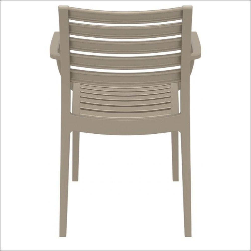 artemis outdoor dining arm chair white isp011 whi