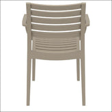 artemis outdoor dining arm chair white isp011 whi