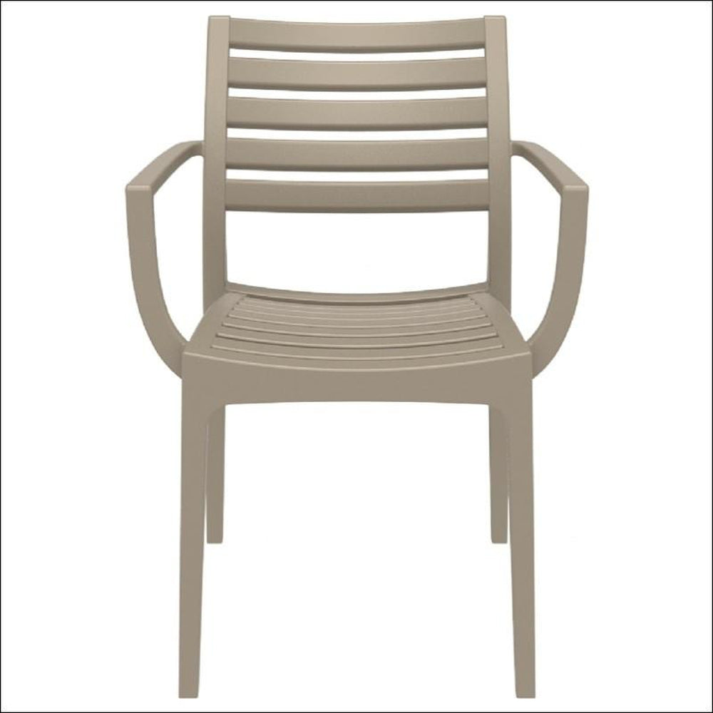 artemis outdoor dining arm chair white isp011 whi