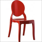 elizabeth polycarbonate dining chair glossy red isp034 gred