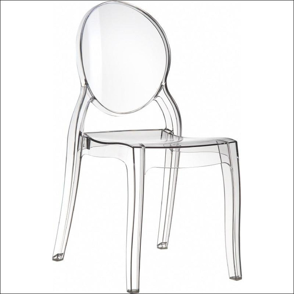 elizabeth polycarbonate dining chair glossy red isp034 gred