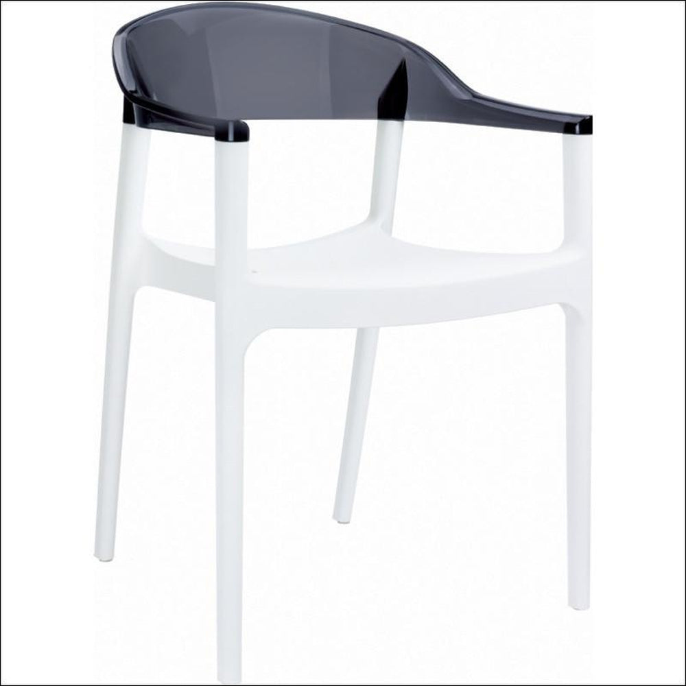 carmen modern dining chair white seat transparent violet back isp059 whi tvio