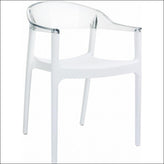 carmen modern dining chair white seat transparent violet back isp059 whi tvio