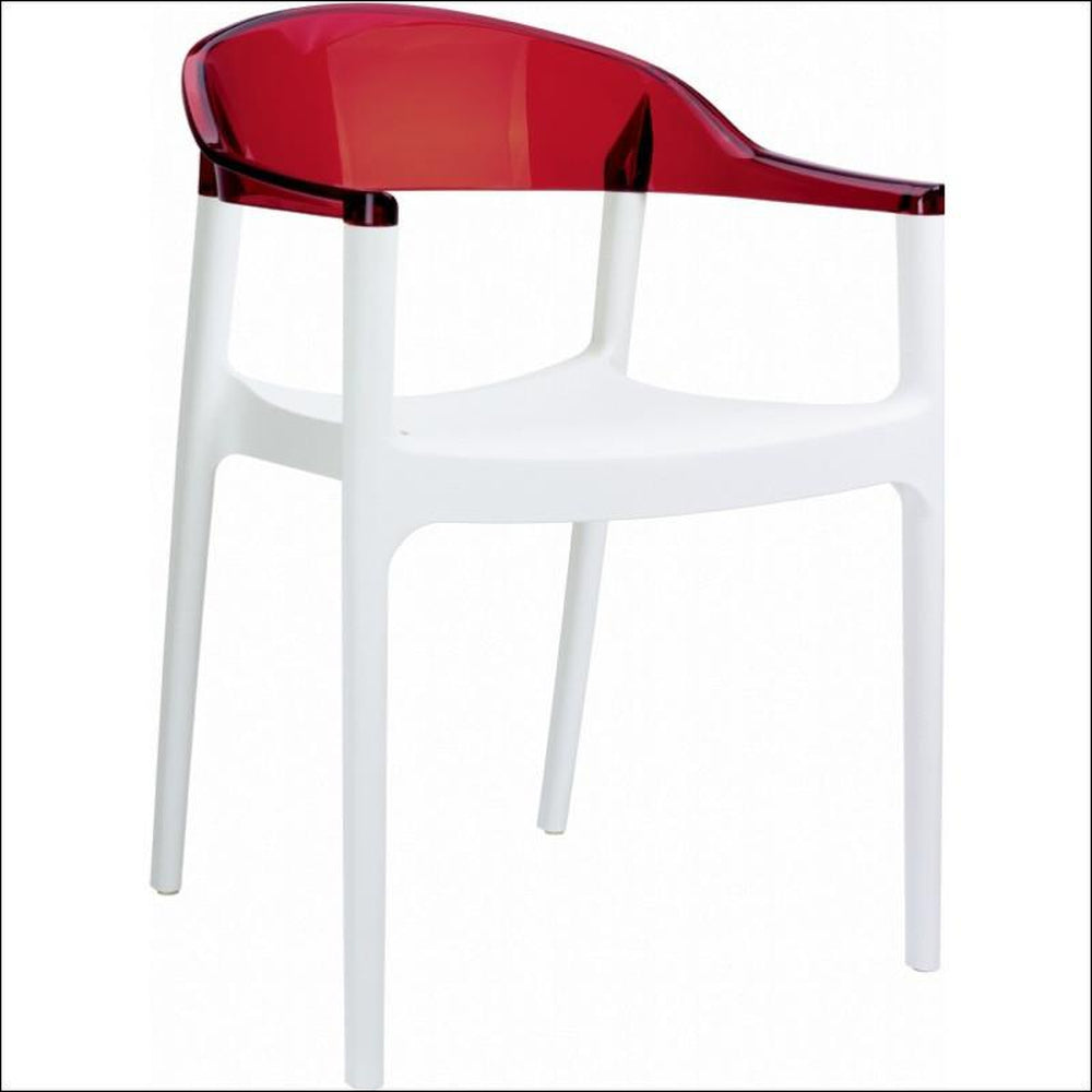 carmen modern dining chair white seat transparent violet back isp059 whi tvio