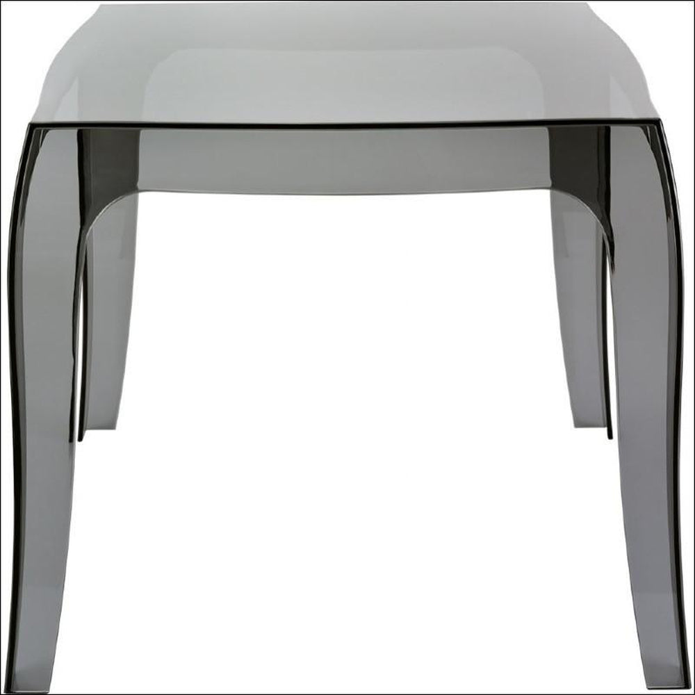 queen polycarbonate side table glossy white isp065 gwhi