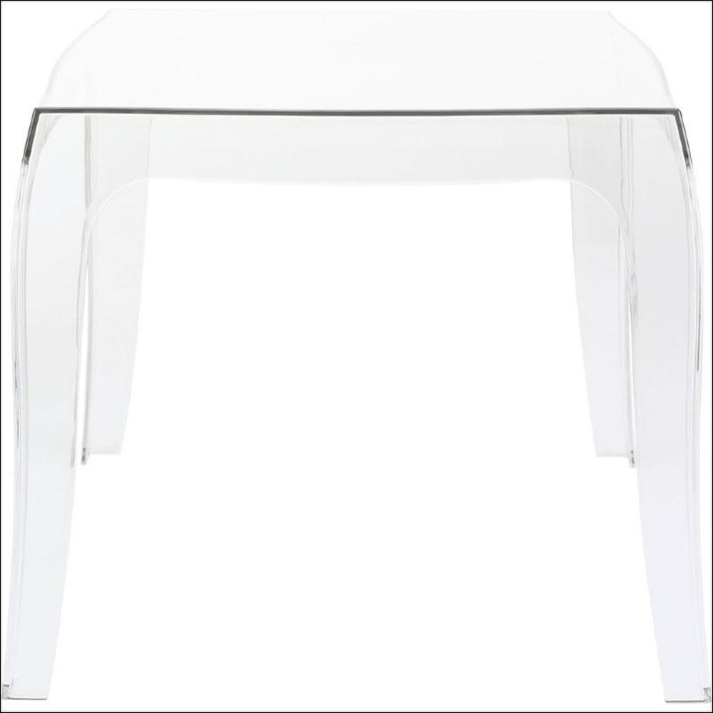 queen polycarbonate side table glossy white isp065 gwhi