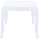 queen polycarbonate side table glossy white isp065 gwhi