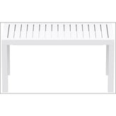 ocean rectangle cofee table white isp069 whi