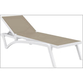 pacific sling chaise lounge white frame yellow sling isp089 whi yel