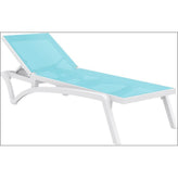 pacific sling chaise lounge white frame yellow sling isp089 whi yel