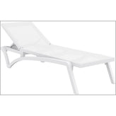 pacific sling chaise lounge white frame yellow sling isp089 whi yel