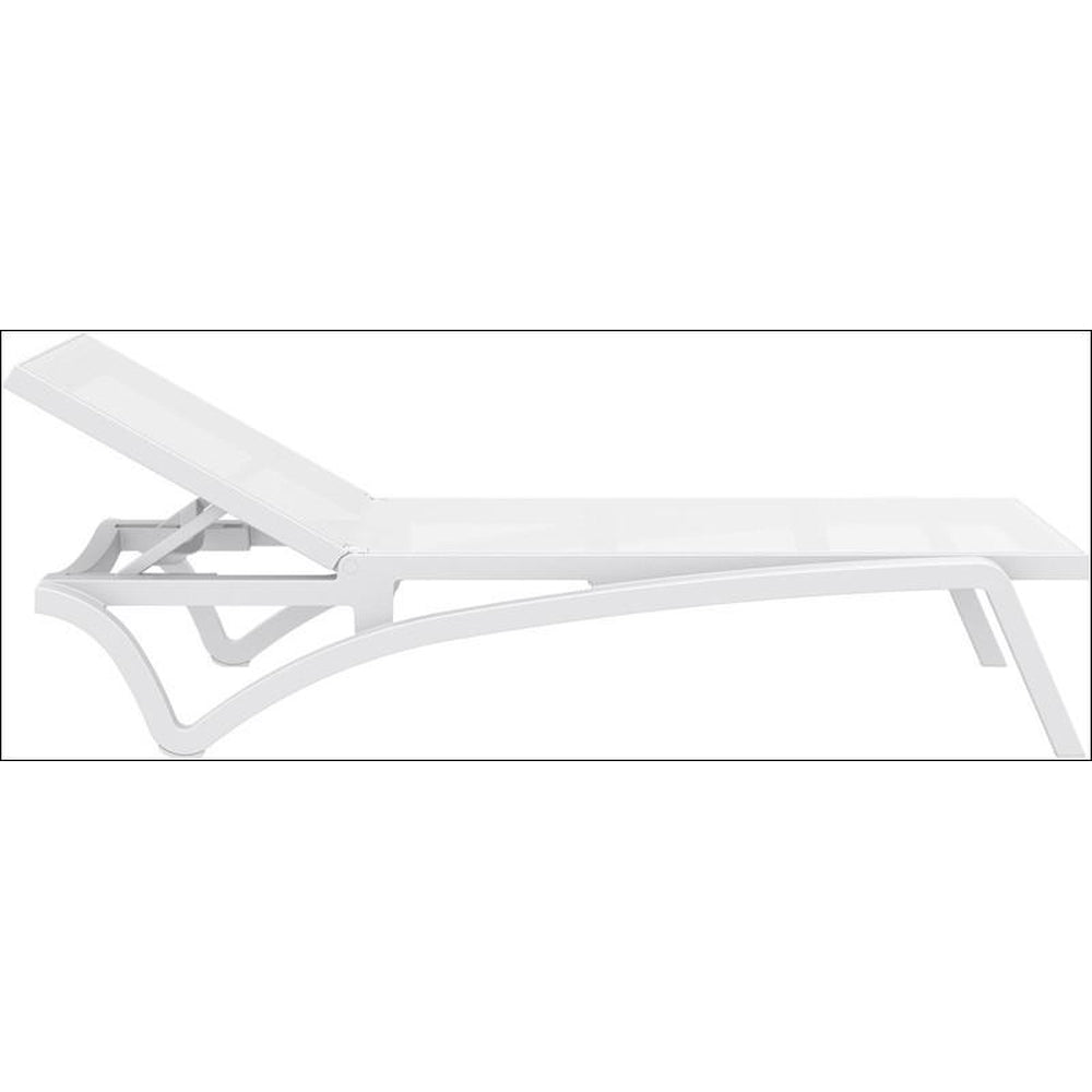 pacific sling chaise lounge white frame yellow sling isp089 whi yel