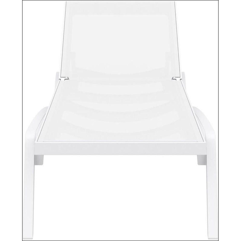 pacific sling chaise lounge white frame yellow sling isp089 whi yel