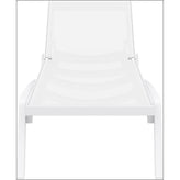 pacific sling chaise lounge white frame yellow sling isp089 whi yel