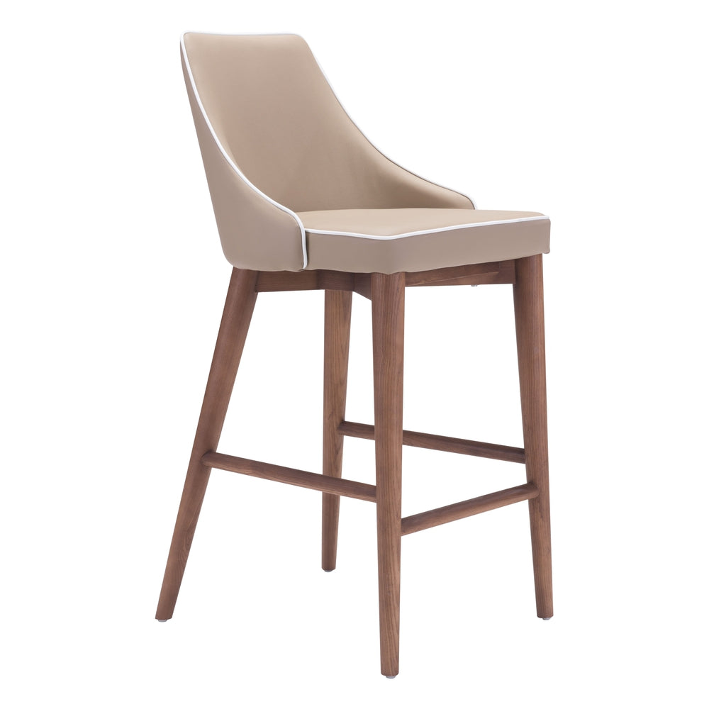 moor counter height barstool chair beige