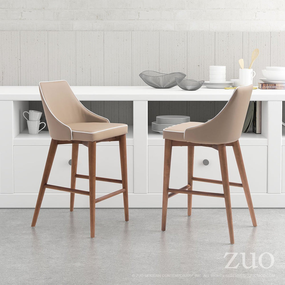 moor counter height barstool chair beige