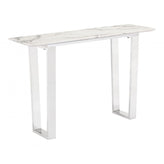 Atlas Console Table White & Silver