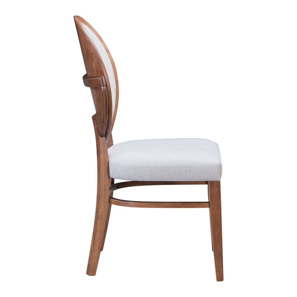 regents dining chair set of 2 walnut gray