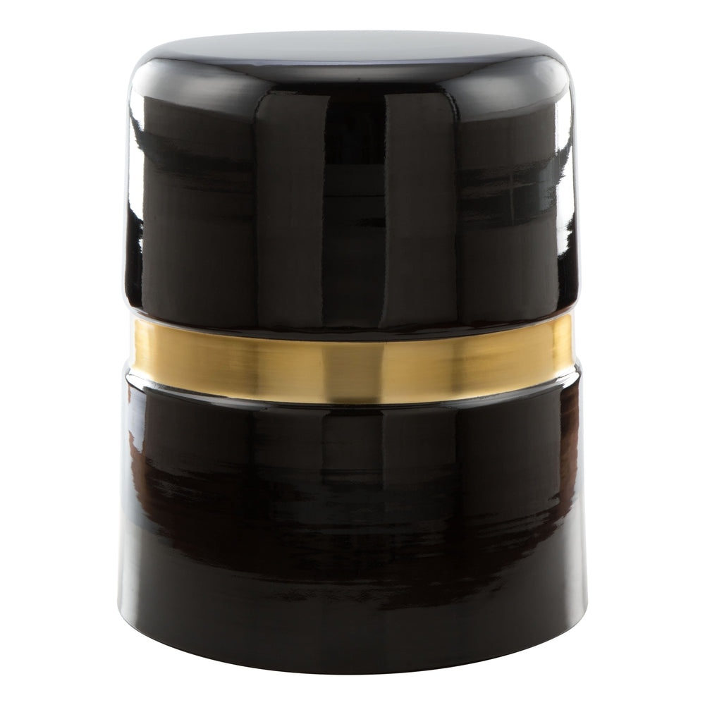 density side table black and gold