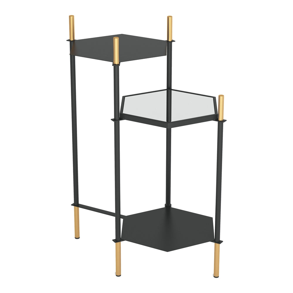 william side table gold black