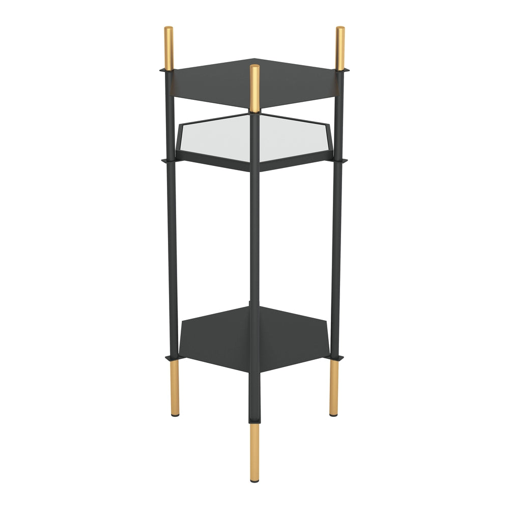 william side table gold black