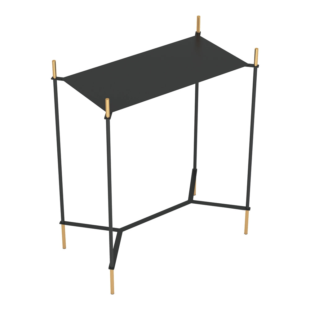 austin side table black gold