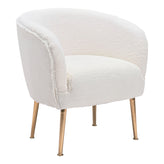 sherpa accent chair beige gold